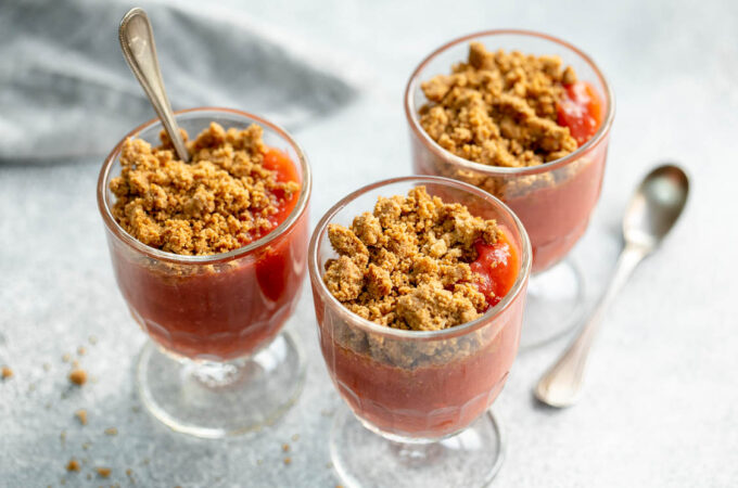 Crumble fraise rhubarbe Thermomix