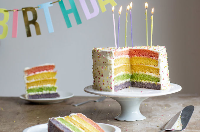 Rainbow cake au Thermomix {Gâteau d'anniversaire au Thermomix}