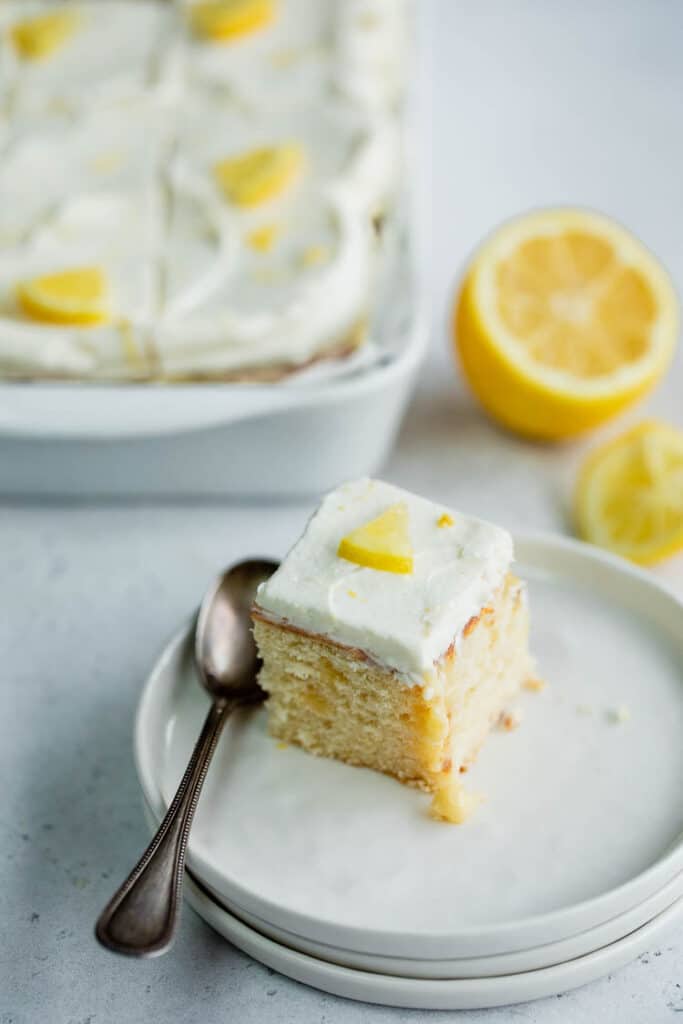 lemon poke cake au Thermomix